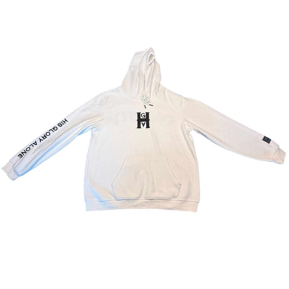 Native Supply His Glory Alone White Hoodie in XL